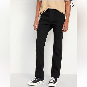 Old Navy Men's Straight Leg Built In Flex Black Jeans Size 33x30 NWOT